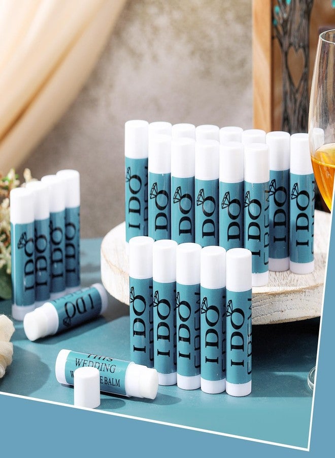Suttmin 24 Pcs Bachelorette Lip Balm I Do Crew Wedding Party Gifts Bachelorette Lip Balm Gift Wedding Favors for Party Guest Supplies(Black with Blue) - Image 4